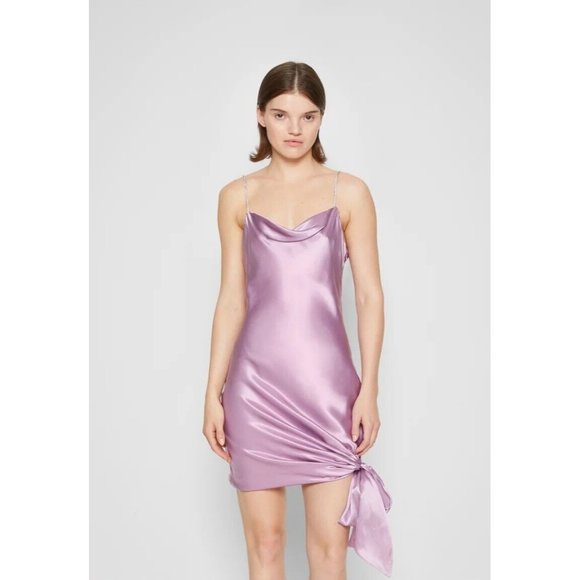 Cinq a Sept Rhinestone Ryder Dress Orchid Pastel Purple - Picture 2 of 11